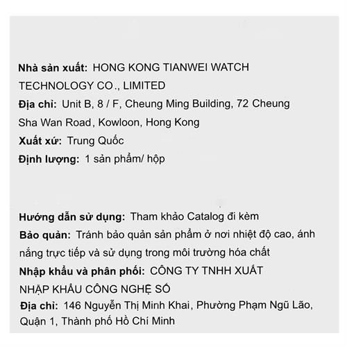 Đồng hồ MVW Sport 43 mm Nam MS110-02 Màu Bạc