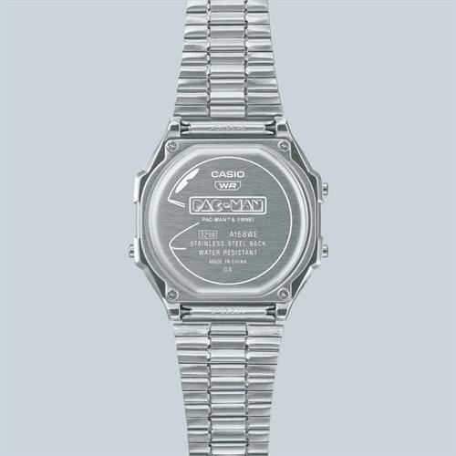 Đồng hồ Casio Pacman 36.3 mm Unisex A168WEPC-7ADR Màu Bạc