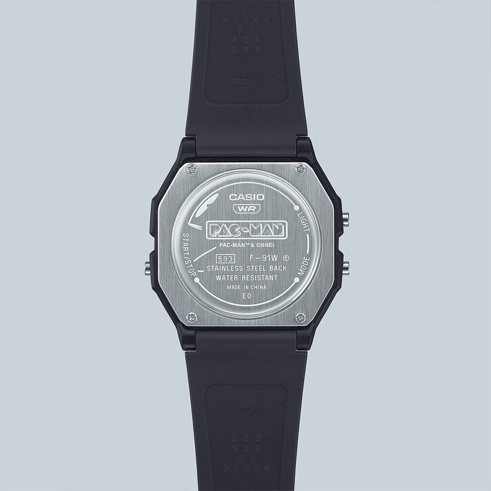 Đồng hồ Casio Pacman 35.2 mm Unisex F-91WPC-1ADR Màu Đen