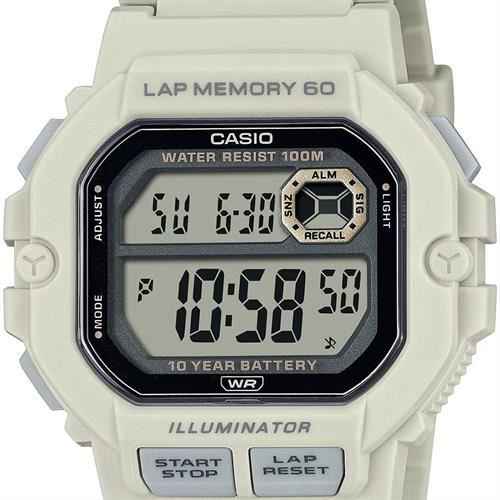 Đồng hồ Casio 44.5 mm Nam WS-1400H-8AVDF Màu Trắng