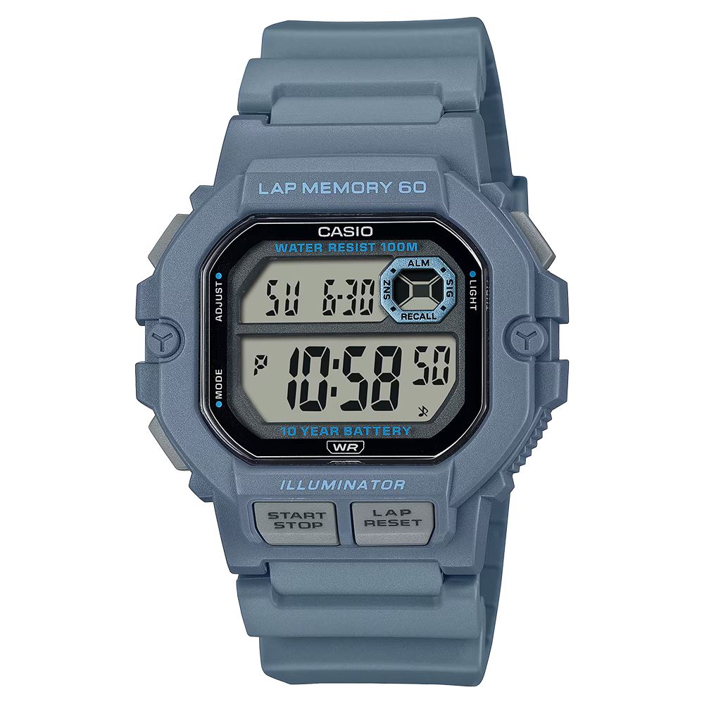 Đồng hồ Casio Timeless 44.5 mm Nam WS-1400H-2AVDF Màu Xanh
