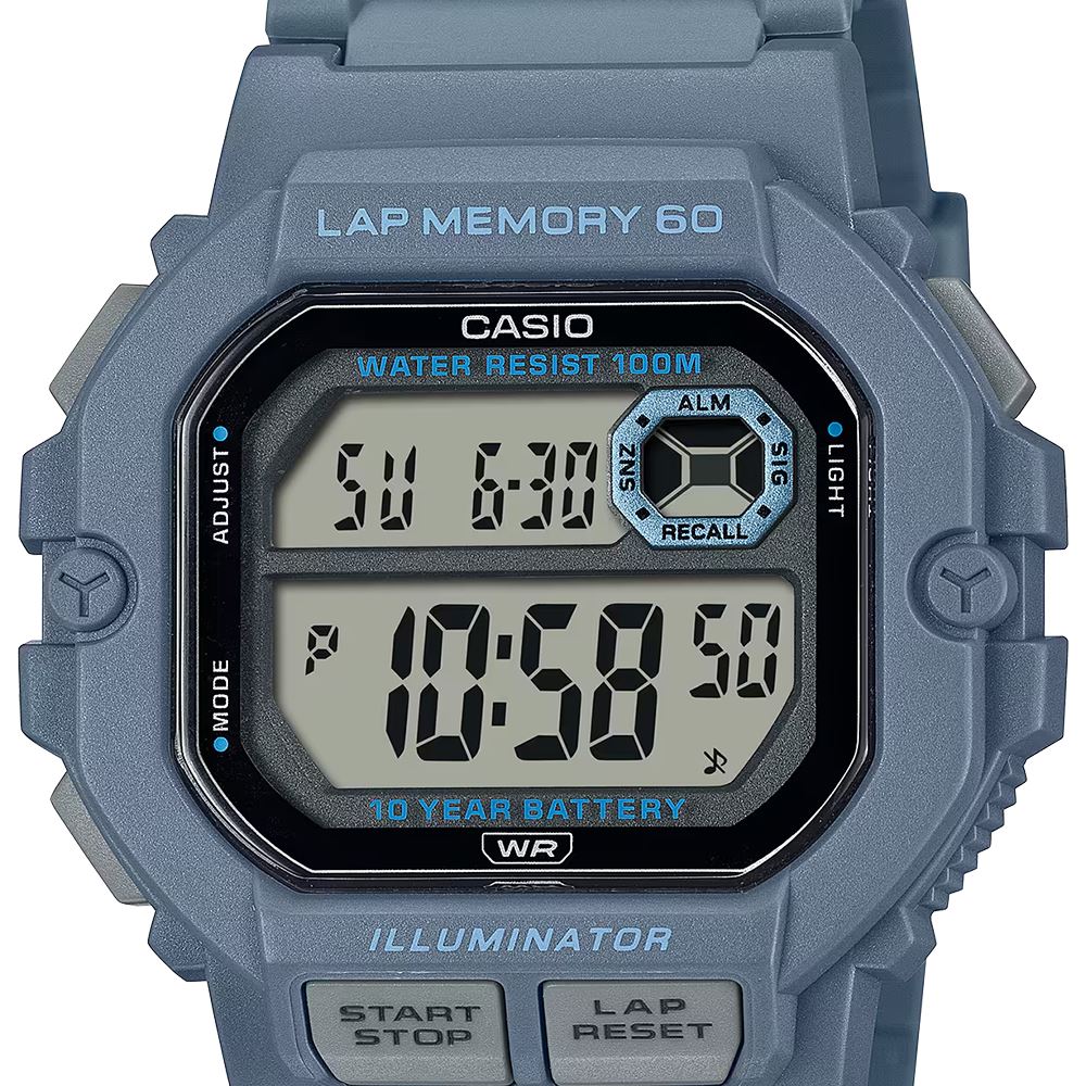 Đồng hồ Casio Timeless 44.5 mm Nam WS-1400H-2AVDF Màu Xanh