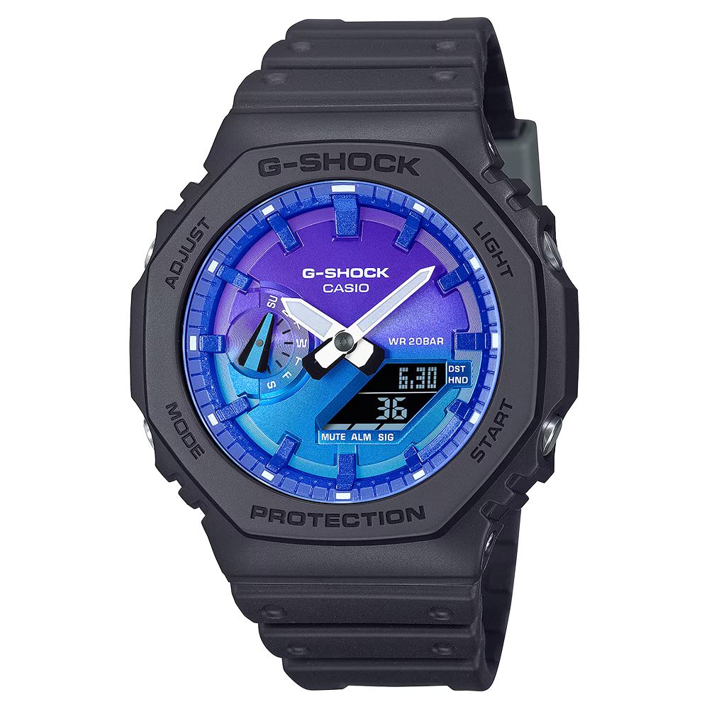 Đồng hồ G-Shock 2100 45.4 mm Nam GA-2100FL-1ADR Màu Đen