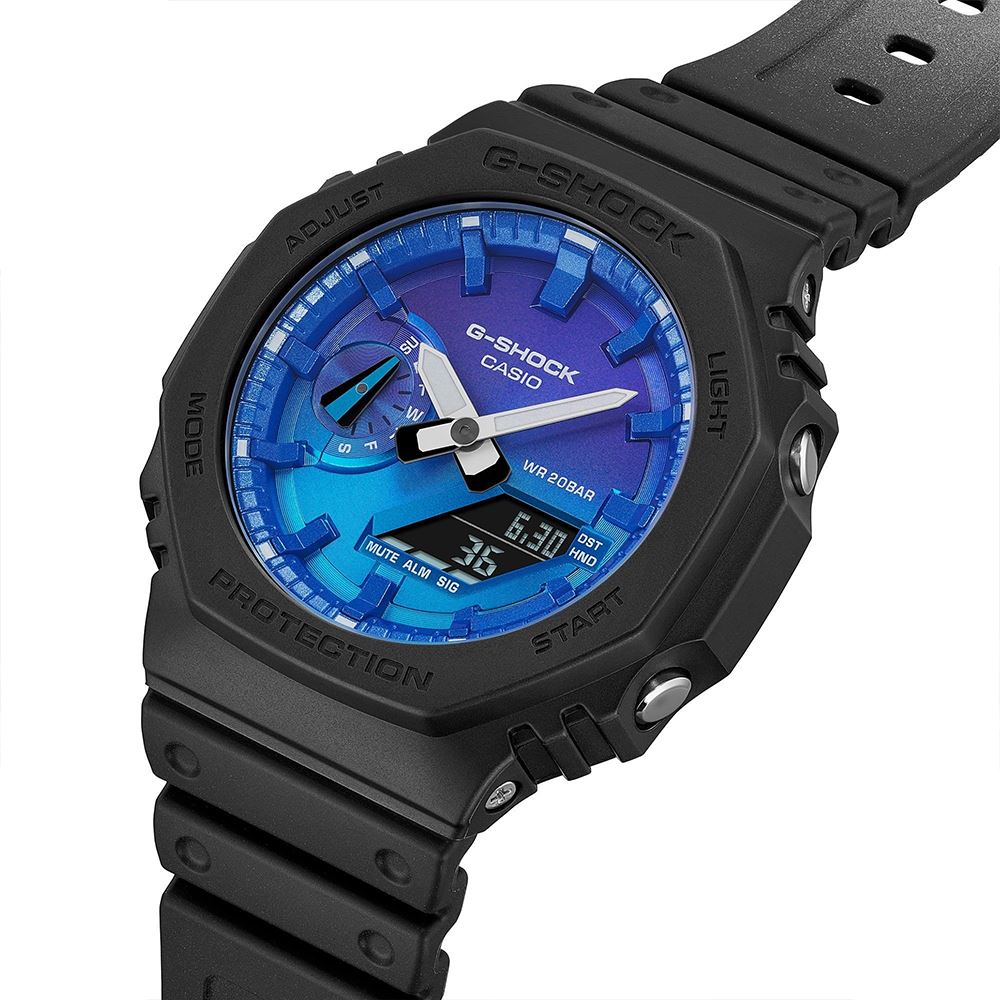Đồng hồ G-Shock 2100 45.4 mm Nam GA-2100FL-1ADR Màu Đen
