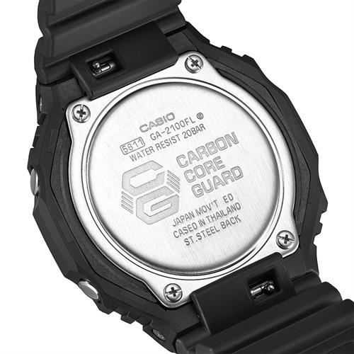 Đồng hồ G-Shock 2100 45.4 mm Nam GA-2100FL-1ADR Màu Đen