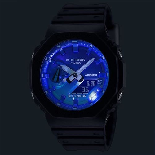 Đồng hồ G-Shock 2100 45.4 mm Nam GA-2100FL-1ADR Màu Đen