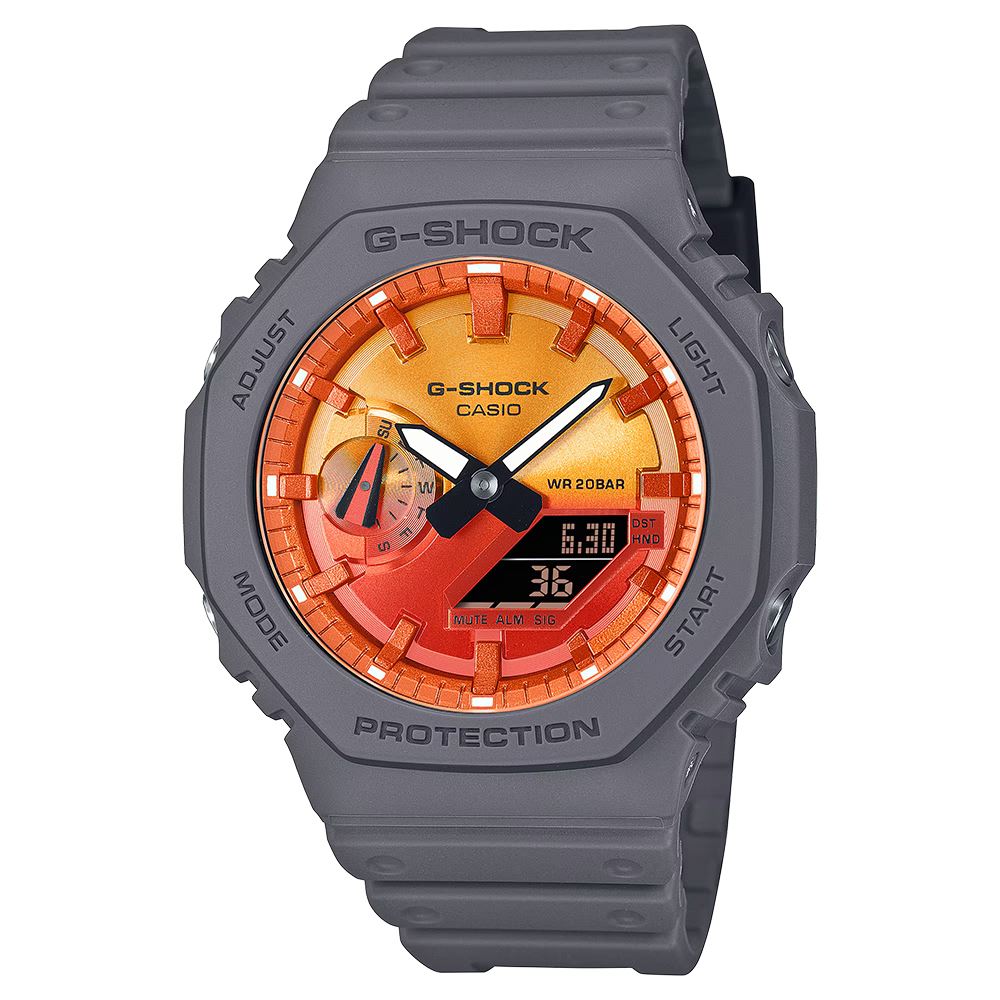 Đồng hồ G-Shock 2100 45.4 mm Nam GA-2100FL-8ADR Màu Đen