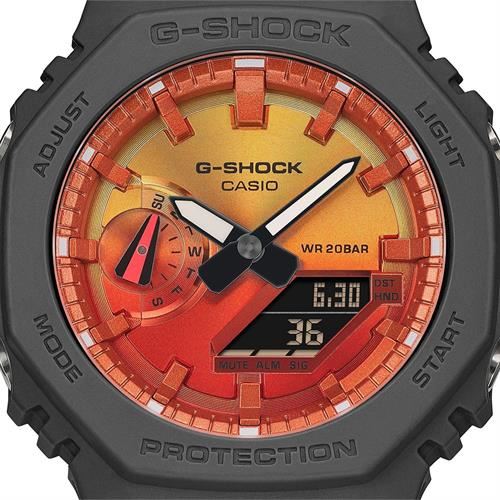 Đồng hồ G-Shock 2100 45.4 mm Nam GA-2100FL-8ADR Màu Đen