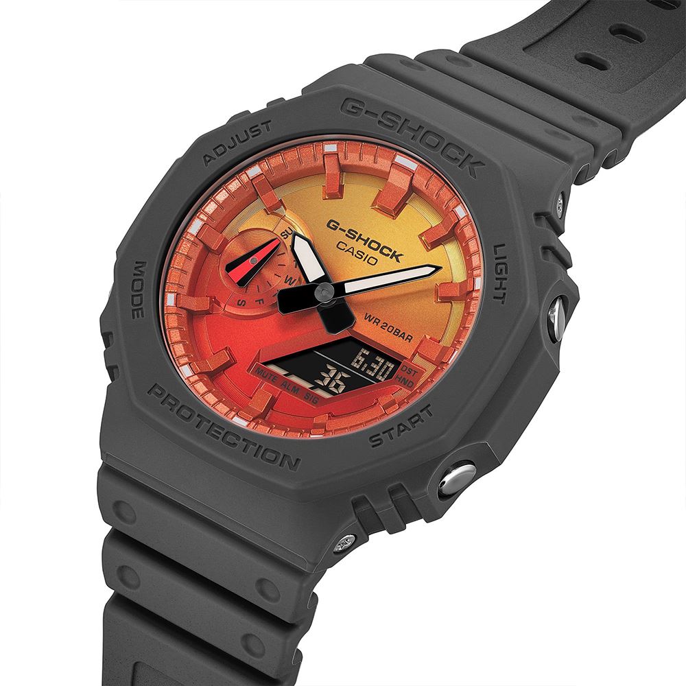 Đồng hồ G-Shock 2100 45.4 mm Nam GA-2100FL-8ADR Màu Đen