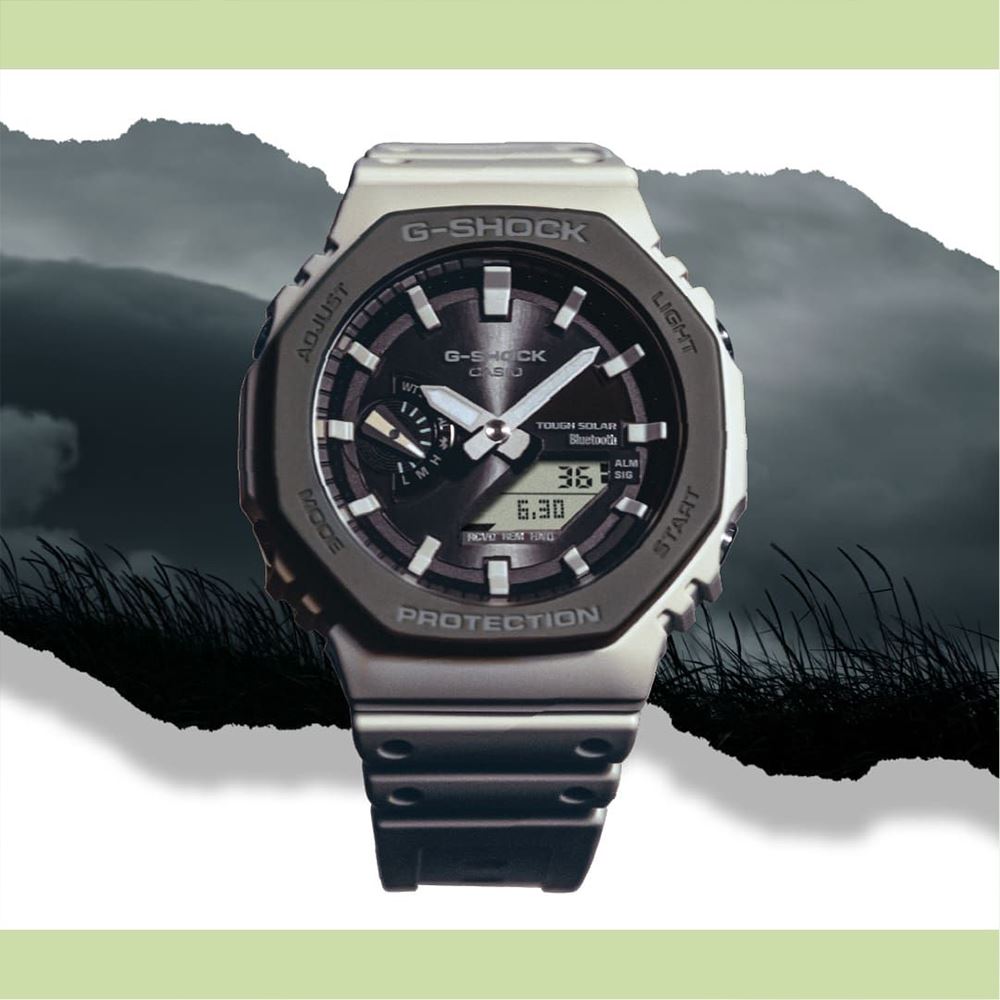 Đồng hồ G-Shock 2100 45.4 mm Nam GA-B2100LUU-5ADR Màu Trắng