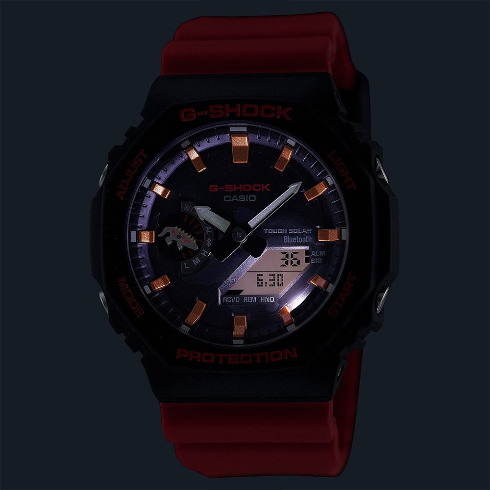 Đồng hồ G-Shock 2100 45.4 mm Nam GA-B2100CD-1A4DR Màu Đỏ