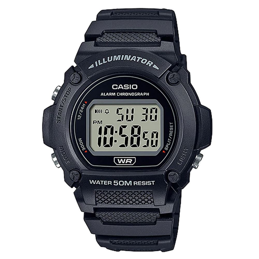 Đồng hồ Casio Timeless 47.1 mm Nam W-219H-1AVDF Màu Đen