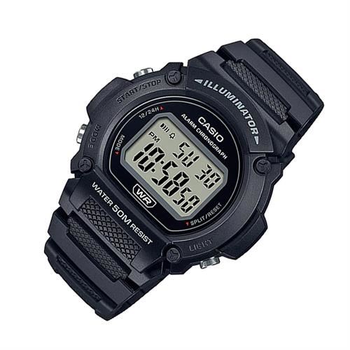 Đồng hồ Casio 47.1 mm Nam W-219H-1AVDF Màu Đen