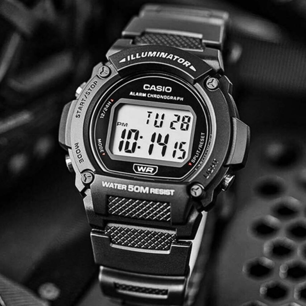 Đồng hồ Casio Timeless 47.1 mm Nam W-219H-1AVDF Màu Đen