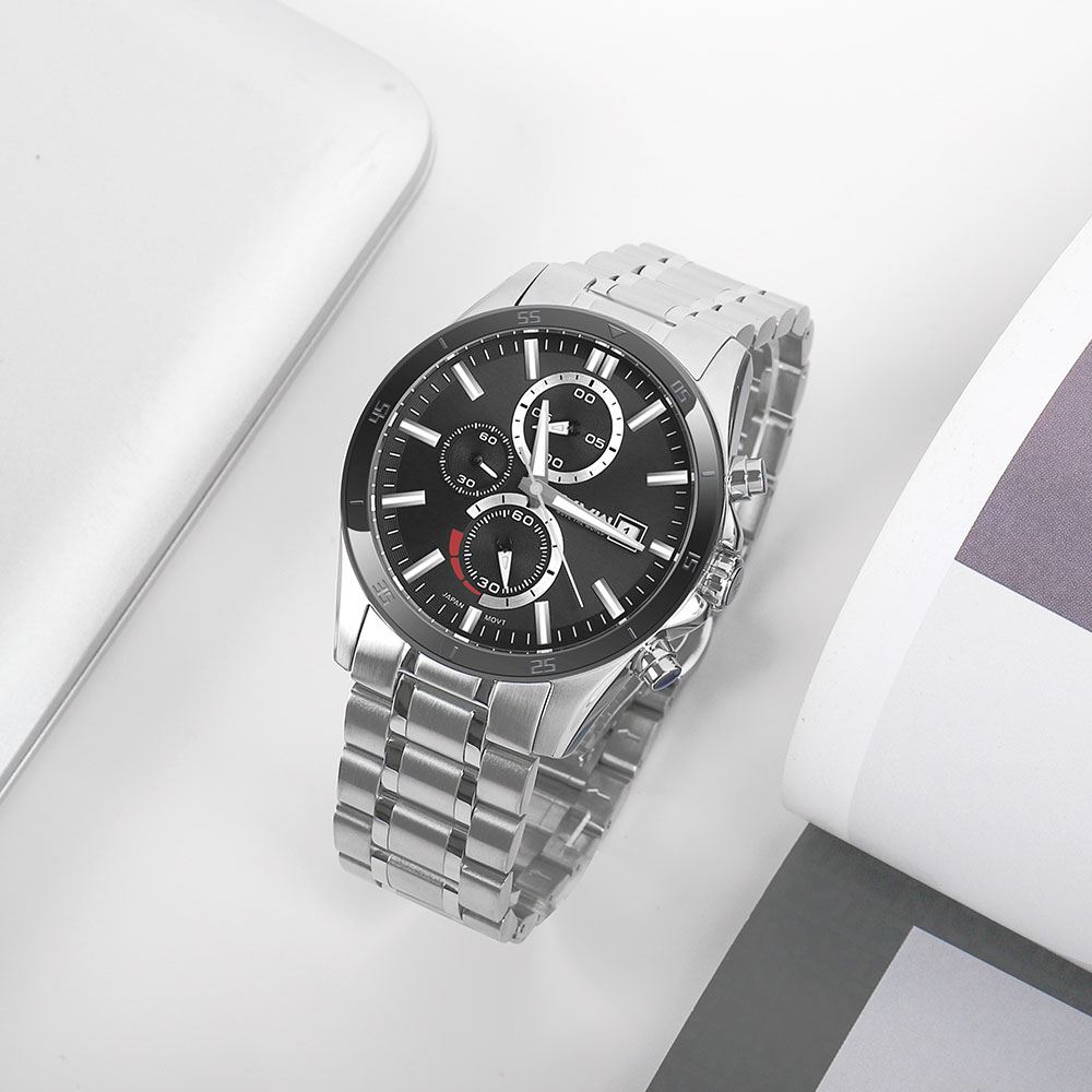 Đồng hồ MVW Sport 42 mm Nam MS104-01 Màu Bạc