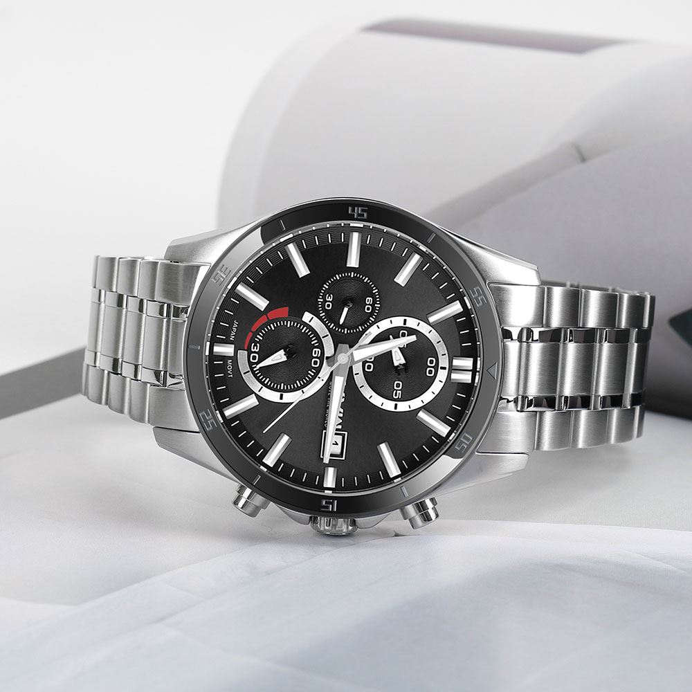 Đồng hồ MVW Sport 42 mm Nam MS104-01 Màu Bạc