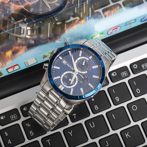 Đồng hồ MVW Sport 42 mm Nam MS104-02 Màu Bạc