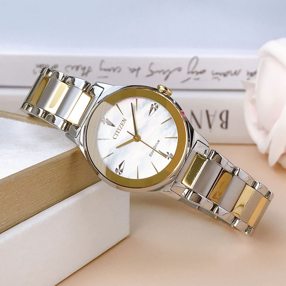 Đồng hồ Citizen 28 mm Nữ EM0734-56D Màu Màu kết hợp