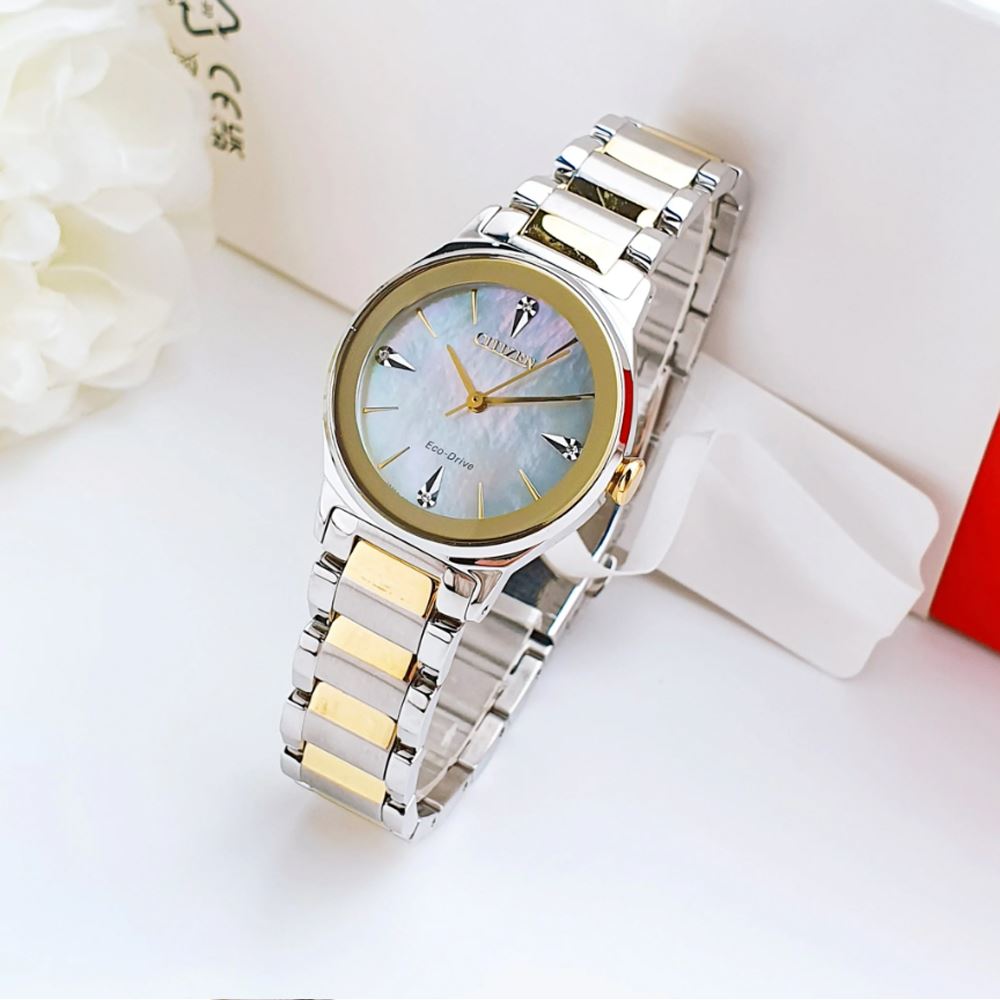 Đồng hồ Citizen 28 mm Nữ EM0734-56D Màu Màu kết hợp