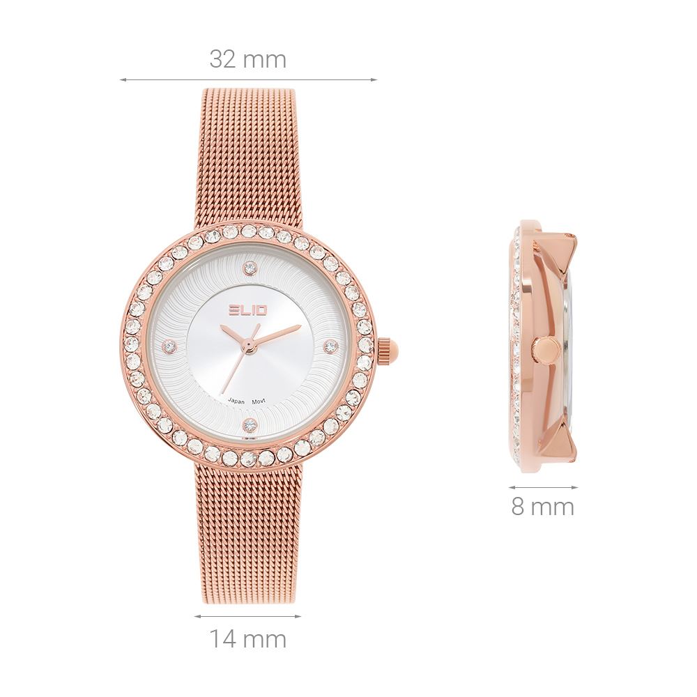 Đồng hồ Elio 32 mm Nữ ES193-01 Màu Vàng Hồng
