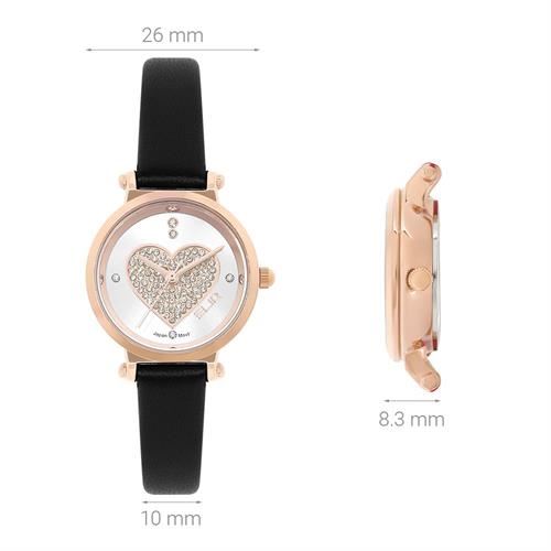 Đồng hồ Elio 26 mm Nữ EL163-01 Màu Đen