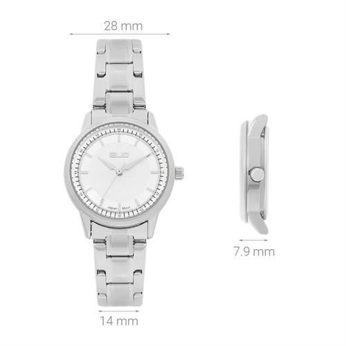 Đồng hồ Elio 28 mm Nữ ES196-02 Màu Bạc