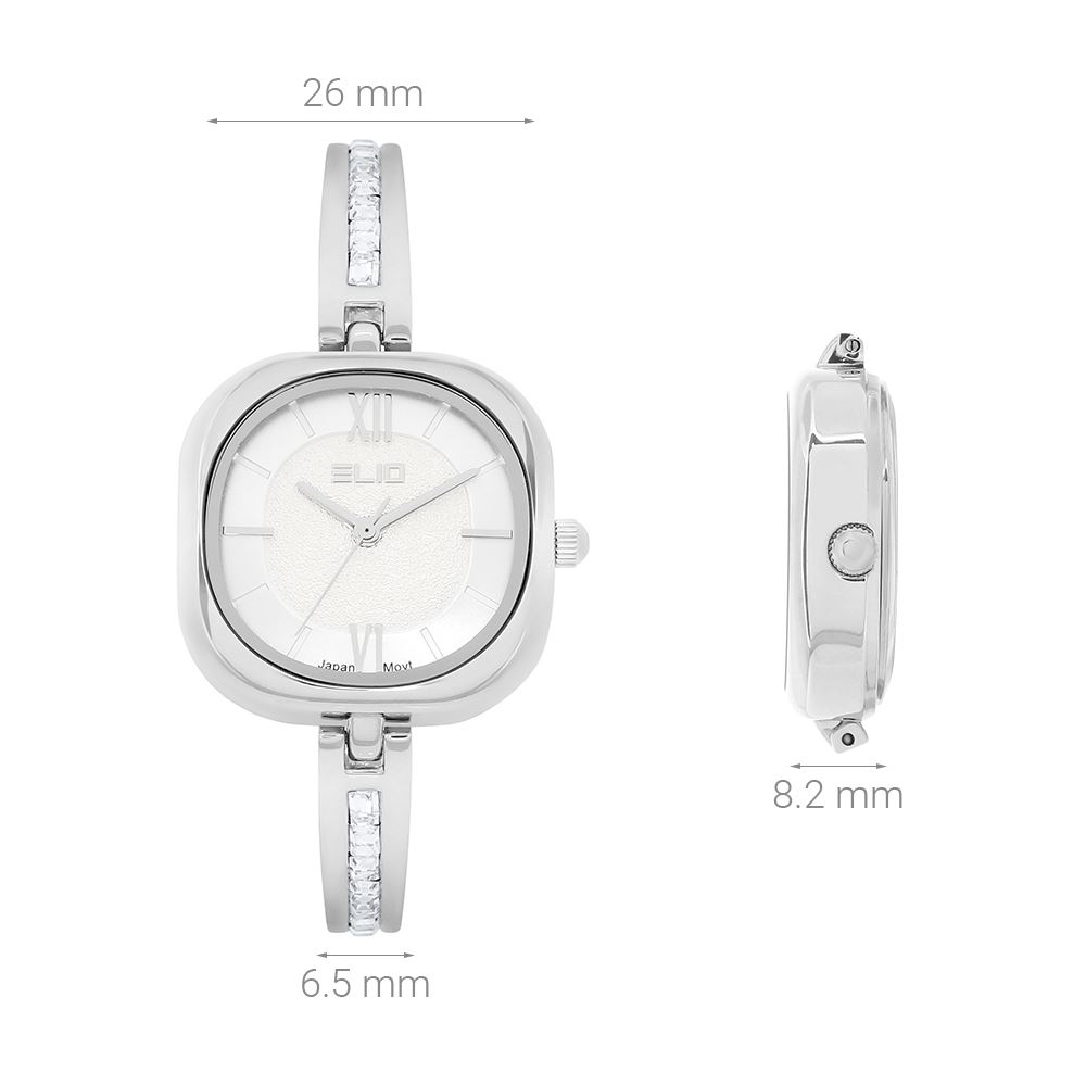 Đồng hồ Elio 26 mm Nữ ES197-01 Màu Bạc