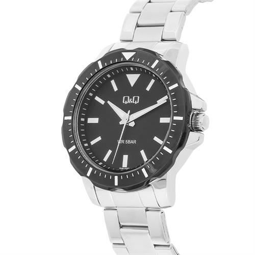 Đồng hồ Q&Q 44 mm Nam Q43B-002PY Màu Bạc