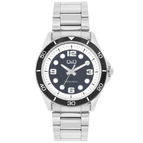 Đồng hồ Q&Q 42 mm Nam Q57B-001PY Màu Bạc