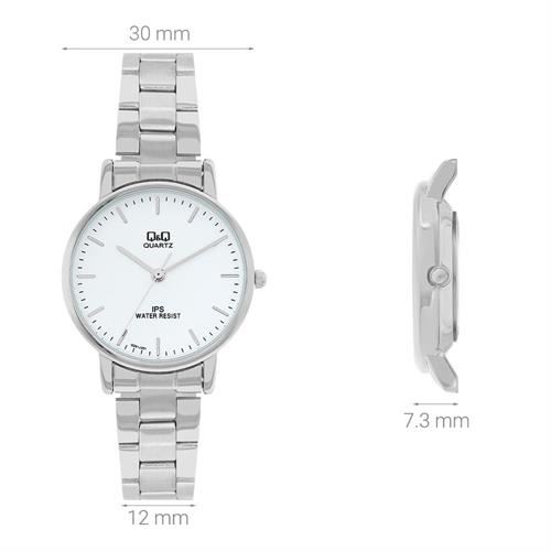 Đồng hồ Q&Q 30 mm Nữ QZ01J201Y Màu Bạc