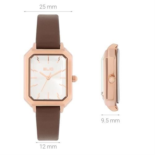 Đồng hồ Elio 25 mm Nữ EL164-02 Màu Nâu