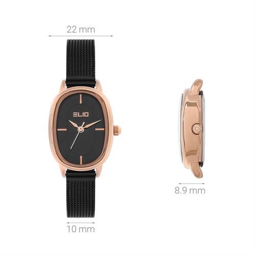 Đồng hồ Elio 22 mm Nữ ES201-01 Màu Đen