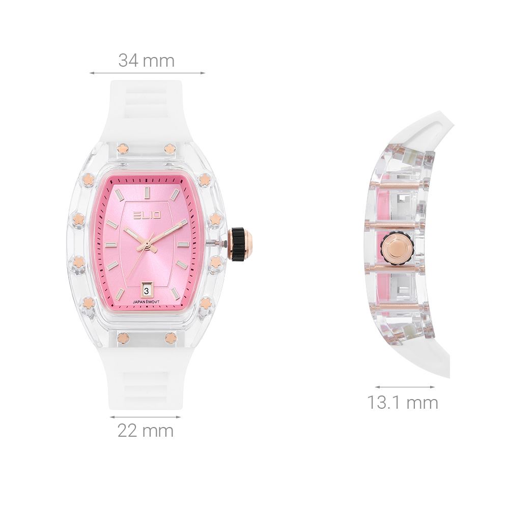 Đồng hồ Elio 34 mm Nữ ES202-04 Màu Trắng
