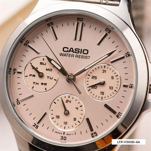 Đồng hồ Casio 33.2 mm Nữ LTP-V300D-4AUDF Màu Bạc
