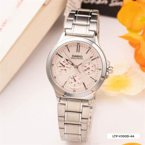 Đồng hồ Casio 33.2 mm Nữ LTP-V300D-4AUDF Màu Bạc