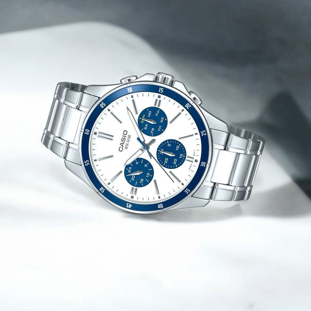 Đồng hồ Casio Timeless 43.5 mm Nam MTP-1374D-7A2VDF Màu Bạc