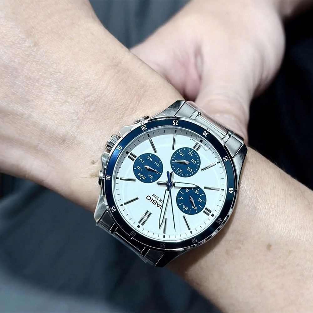 Đồng hồ Casio Timeless 43.5 mm Nam MTP-1374D-7A2VDF Màu Bạc