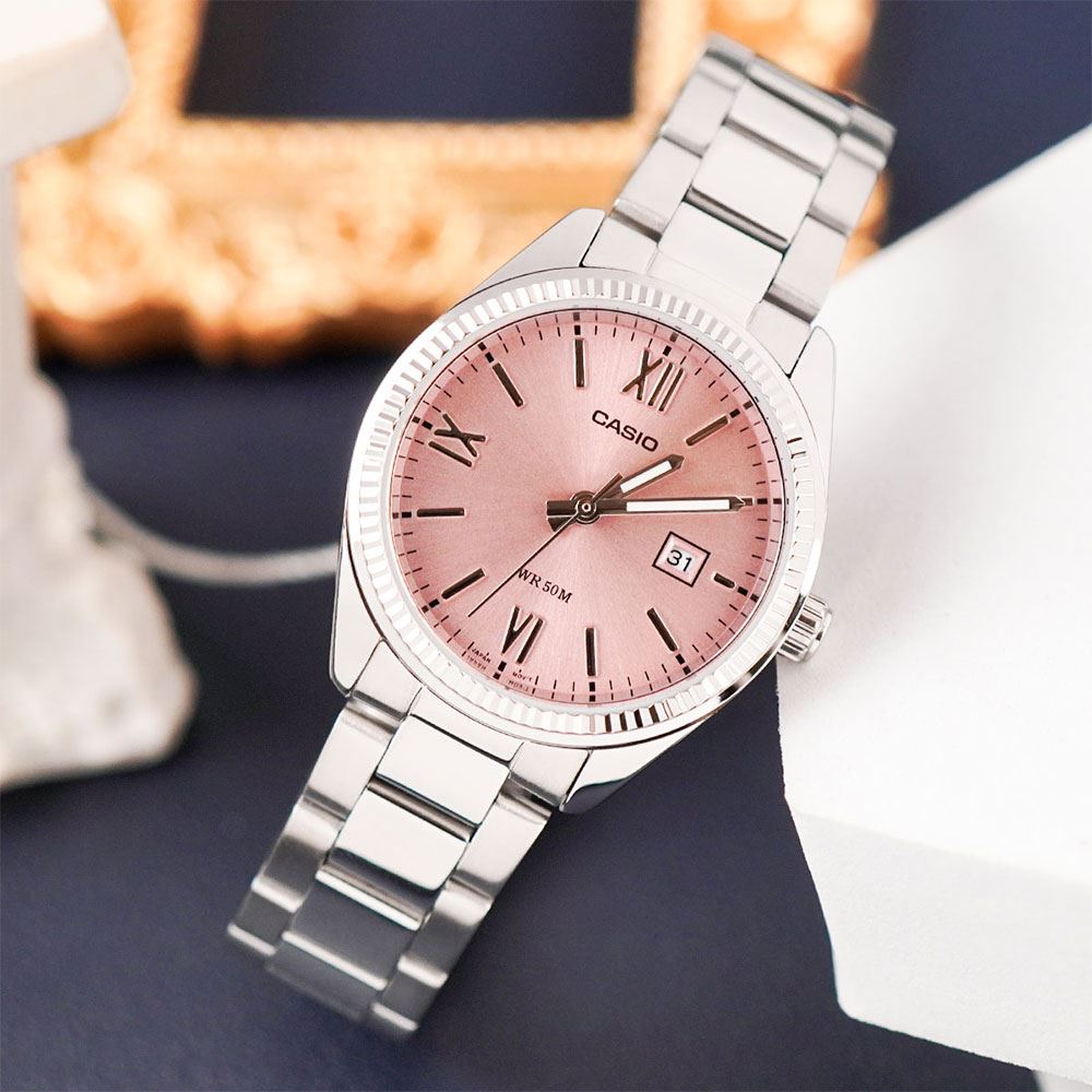 Đồng hồ Casio Timeless 30.2 mm Nữ LTP-1302DD-4A1VDF Màu Bạc