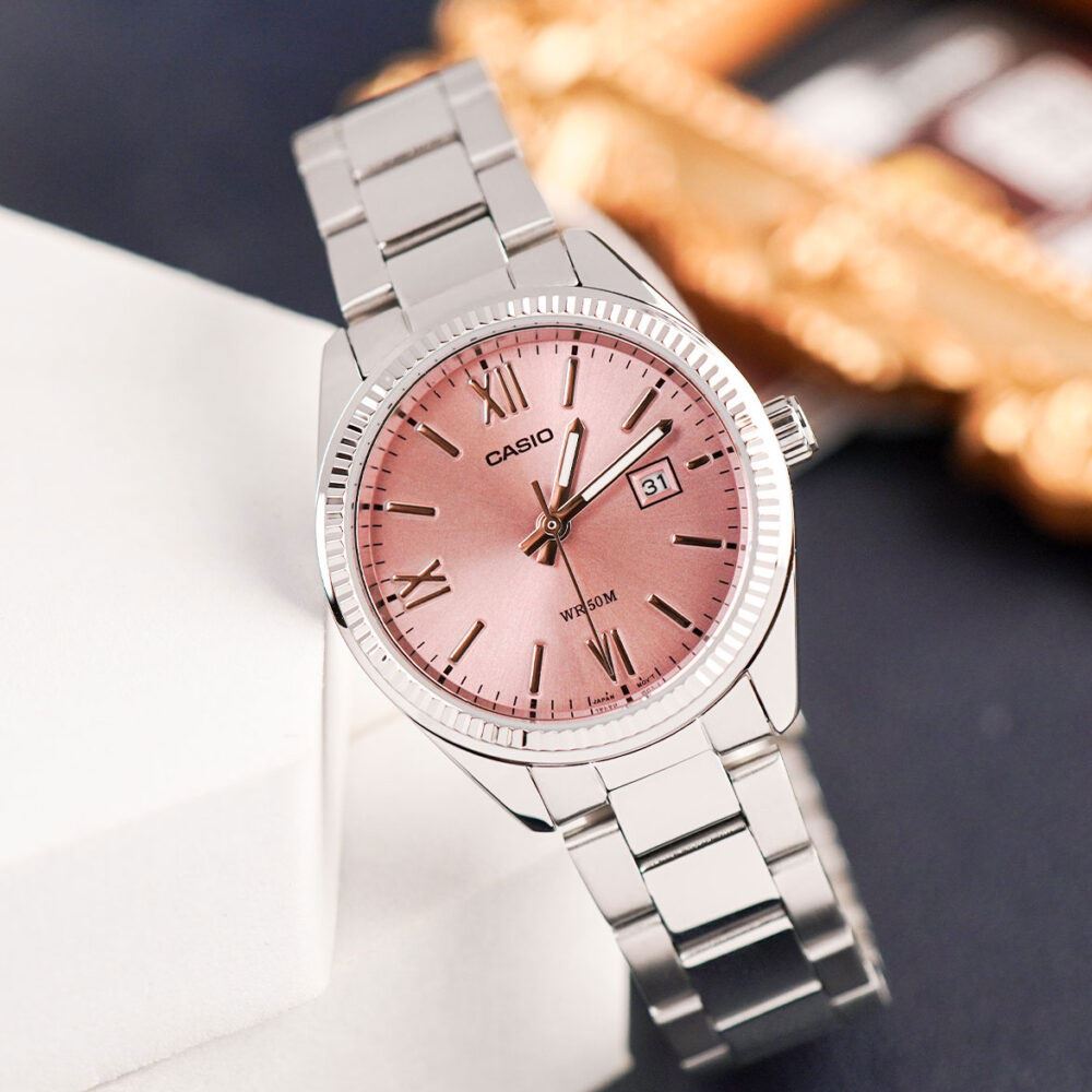 Đồng hồ Casio Timeless 30.2 mm Nữ LTP-1302DD-4A1VDF Màu Bạc