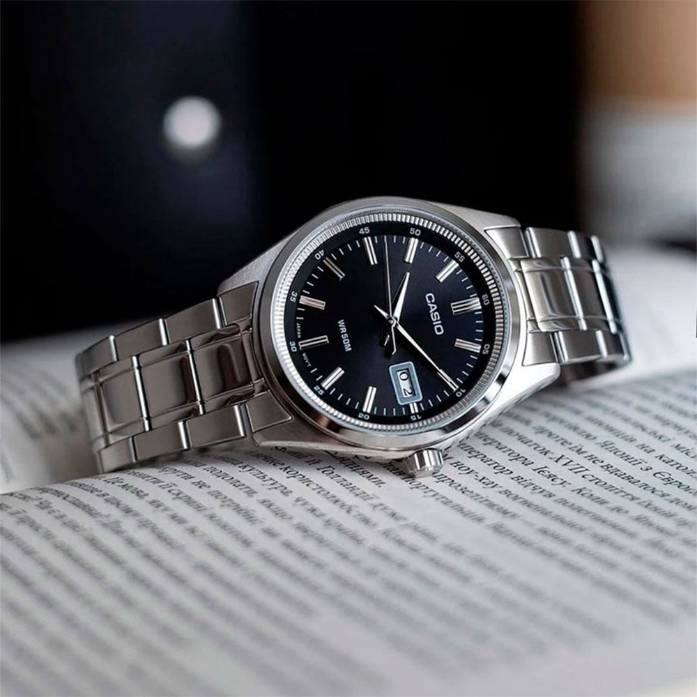 Đồng hồ Casio Timeless 41 mm Nam MTP-B180D-1A1VDF Màu Bạc
