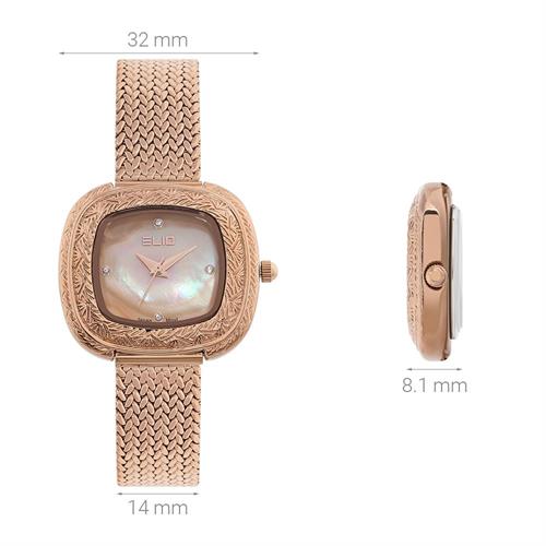 Đồng hồ Elio Elegant Lady 32 mm Nữ ES206-03 Màu Vàng Hồng