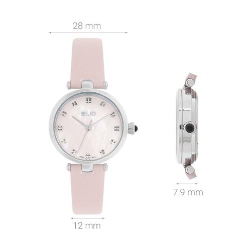 Đồng hồ Elio 28 mm Nữ EL175-01 Màu Hồng