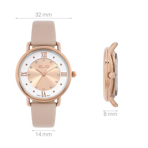 Đồng hồ Elio 32 mm Nữ EL176-01 Màu Kem
