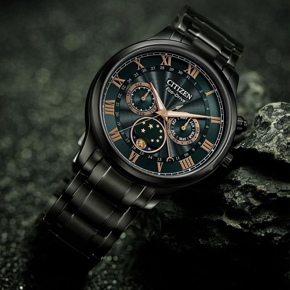 Đồng hồ Citizen 43 mm Nam AP1055-87X Màu Đen