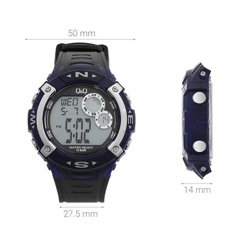 Đồng hồ Q&Q 50 mm Nam G19A-003VY Màu Đen