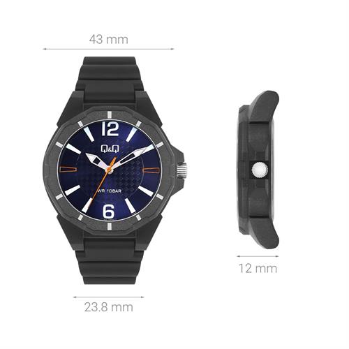 Đồng hồ Q&Q 43 mm Nam V30A-002VY Màu Đen