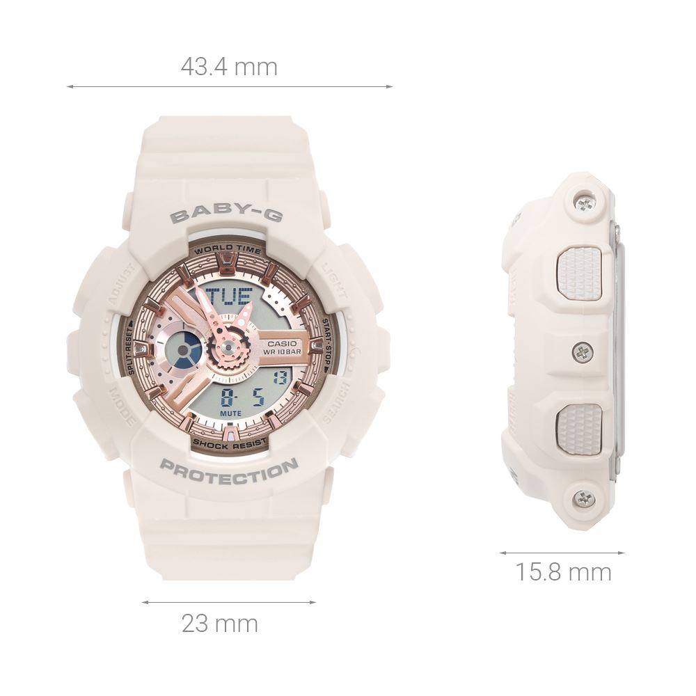 Đồng hồ Baby-G 43.4 mm Nữ BA-110XCP-4ADR Màu Hồng
