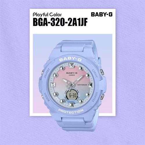 Đồng hồ Baby-G 42.4 mm Nữ BGA-320-2A1DR Màu Xanh nhạt