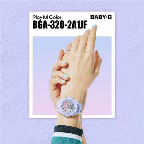 Đồng hồ Baby-G 42.4 mm Nữ BGA-320-2A1DR Màu Xanh nhạt