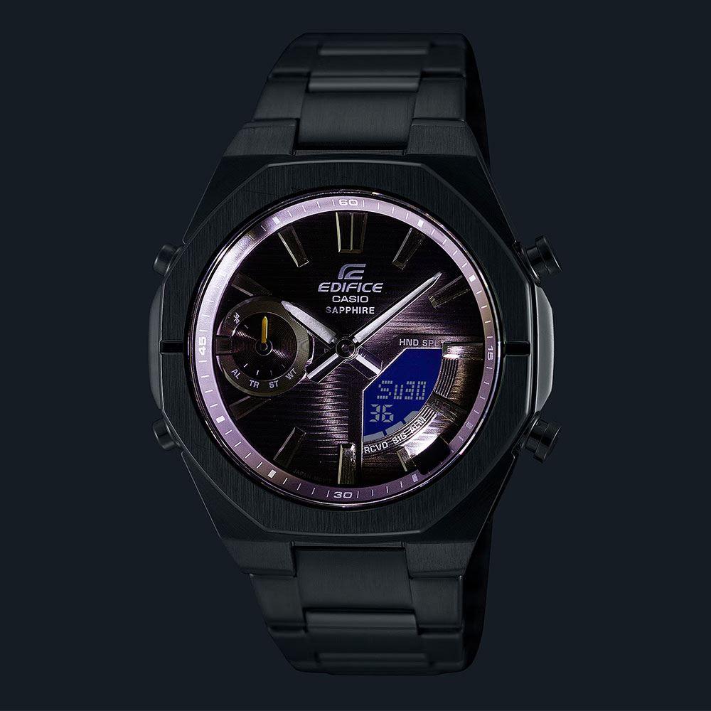 Đồng hồ Edifice Casio 43 mm Nam ECB-S10DB-1ADF Màu Bạc